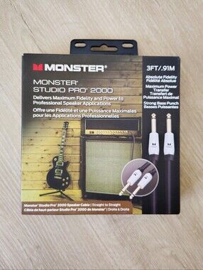 NIB Monster® Studio Pro 2000 Speaker Cable – Straight to Straight SKU: 600576-00